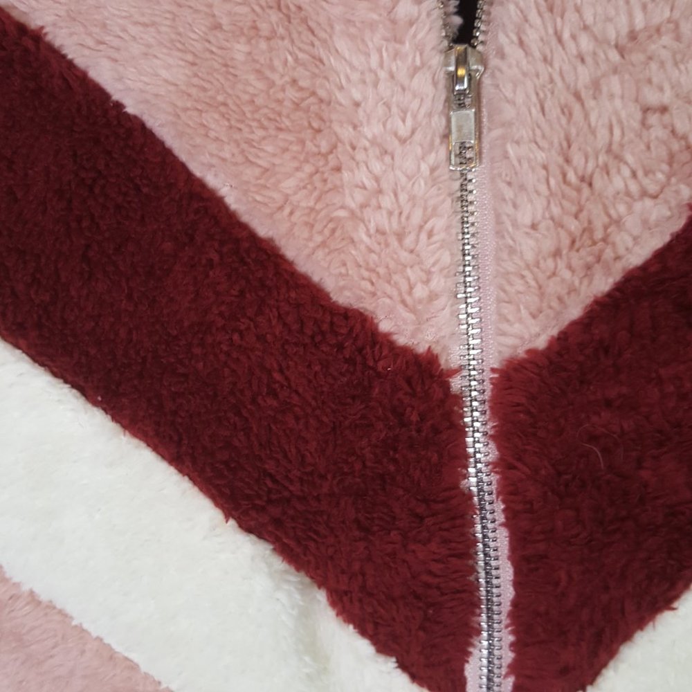 Vanilla Bay Chevron fuzzy sherpa jacket NWT size L - Picture 3 of 8